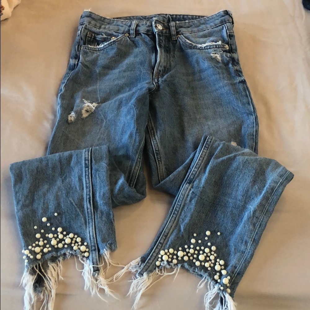 Pearl hem jeans
